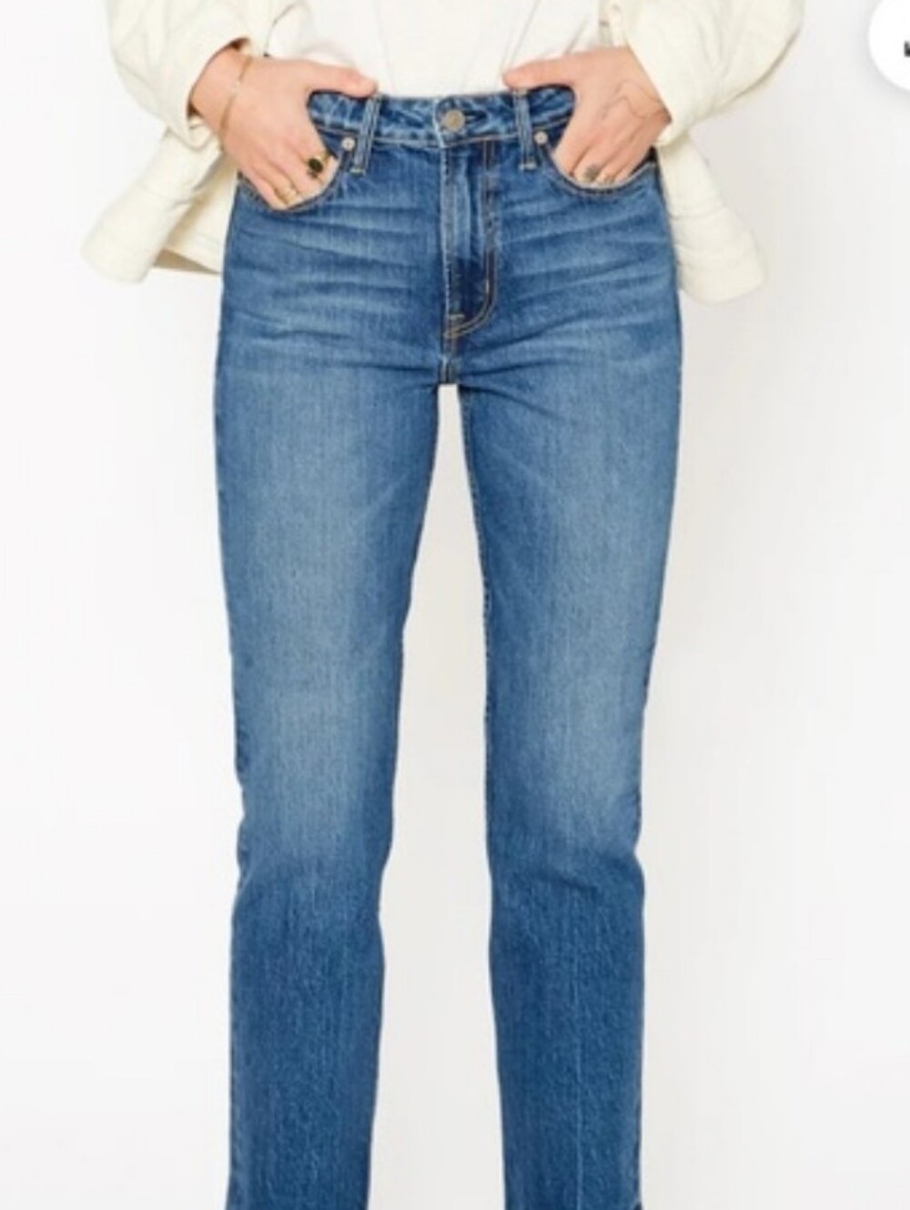 Noend High Rise Straight Crop Jeans Size 25